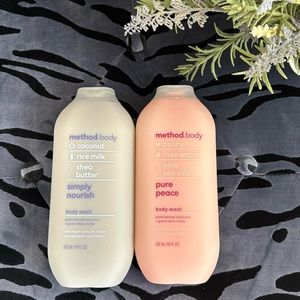 🌴 Method Body Wash Coconut, Rice Milk & Shea Butter Peony, Rose Water & Pink